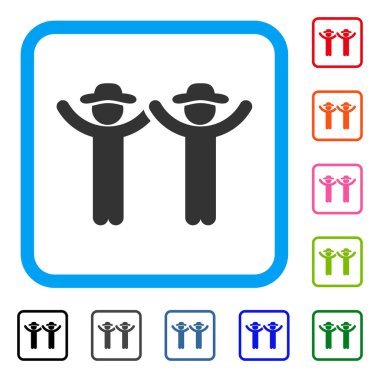 Eller yukarı beyler simgesi çerçeveli