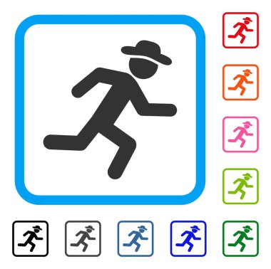 Beyefendi çalışan simgesi çerçeveli