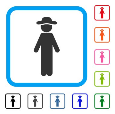 Beyefendi dururken simge çerçeveli