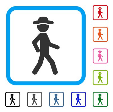 Beyefendi yürüyüş simgesi çerçeveli