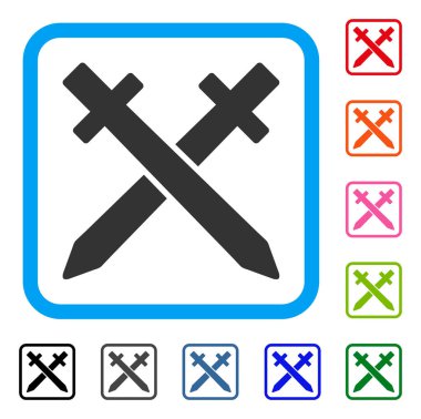 Kılıç crossing çerçeveli simgesi