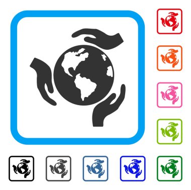 Toprak koruma simgesi çerçeveli