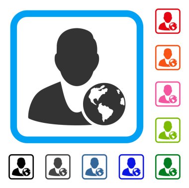 Uluslararası Yöneticisi simgesini çerçeveli