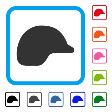 Motosiklet kask simgesi çerçeveli