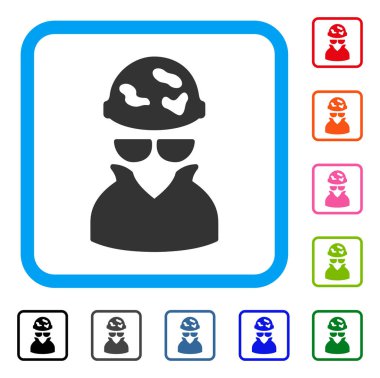 Benekli casus simgesi çerçeveli