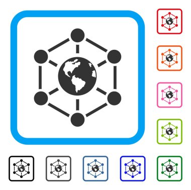 Dünya çapında Internet simge çerçeveli