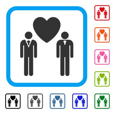 Eşcinsel aşık simgesi çerçeveli