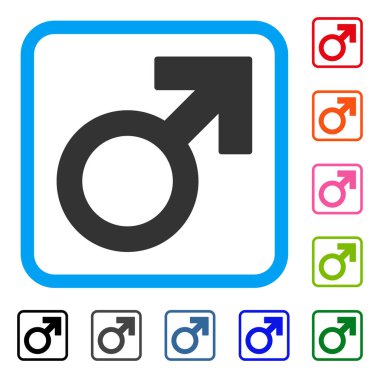 Mars sembol simge çerçeveli