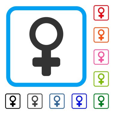 Venüs sembolü simgesi çerçeveli