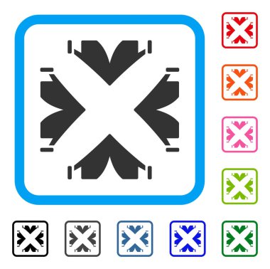 Çadır kampı simgesi çerçeveli