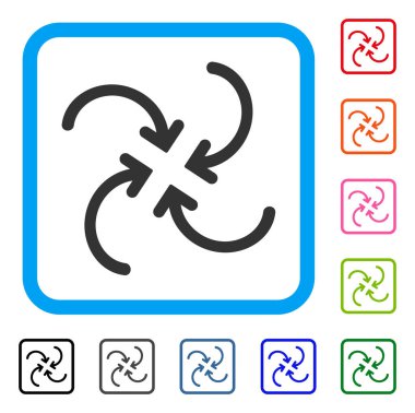 Koşuşturma okları simge çerçeveli