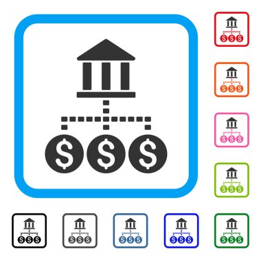 Banka yapısı simgesi çerçeveli
