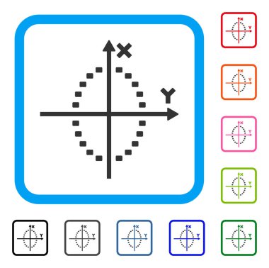 Noktalı elips çizim simgesini çerçeveli