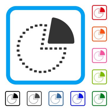 Noktalı pasta grafik simge çerçeveli