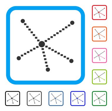 Noktalı ilişkiler simgesi çerçeveli