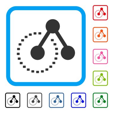 Molekül yapısı analiz simgesi çerçeveli