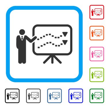 Trendler sunumu öğretmen simgesi çerçeveli