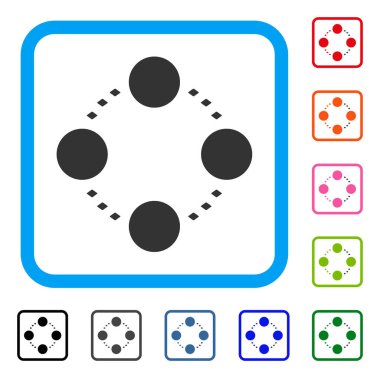 Dairesel ilişkiler simgesi çerçeveli