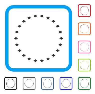 Noktalı daire simgesi çerçeveli