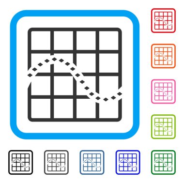 Noktalı işlevi grafik simge çerçeveli