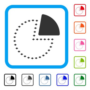 Noktalı pasta grafik simge çerçeveli