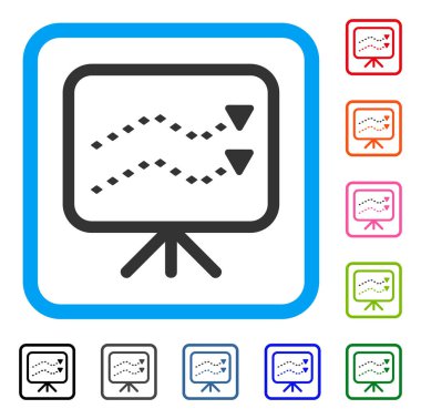 Noktalı eğilimleri kurulu simgesi çerçeveli