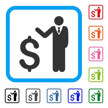 Bankacı simgesi çerçeveli