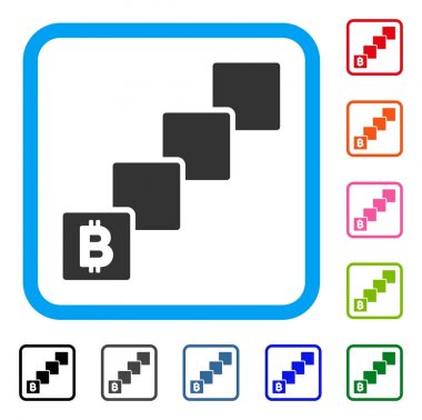 Bitcoin Blockchain simgesi çerçeveli