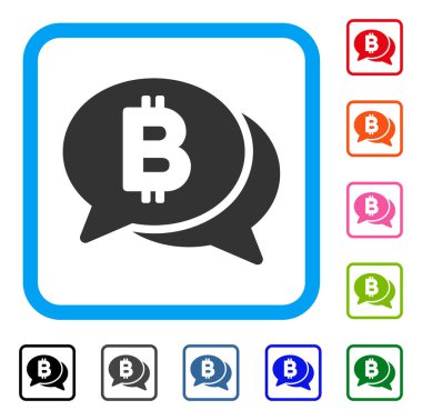 Bitcoin sohbet simgesi çerçeveli