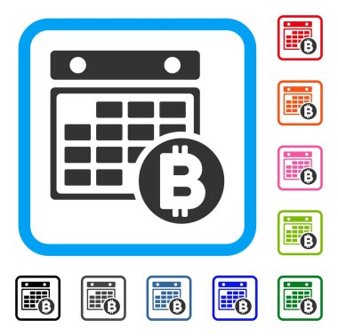 Bitcoin takvim simgesini çerçeveli