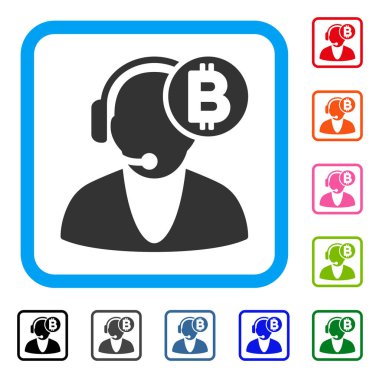 Bitcoin işleç simgesini çerçeveli