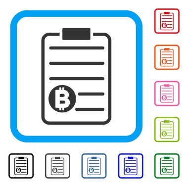 Bitcoin fiyat listesi simgesini çerçeveli