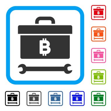 Bitcoin araç kutusu simgesi çerçeveli