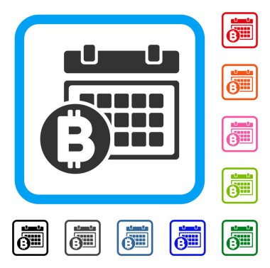 Bitcoin tablo simgesini çerçeveli