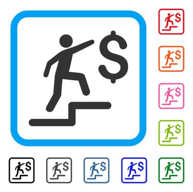 İş adım simge çerçeveli