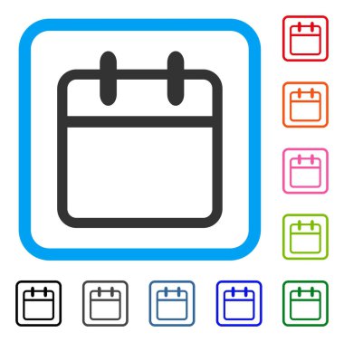 Simge takvim yaprak çerçeveli