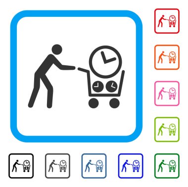 Saat alışveriş simgesi çerçeveli