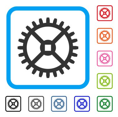 Saat dişli simgesini çerçeveli