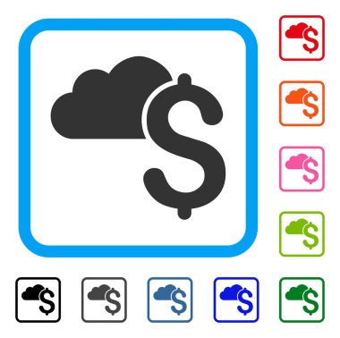 Bankacılık bulut simgesi çerçeveli