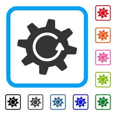 Karikatür döndürme yönünü simgesi çerçeveli