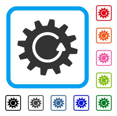 Karikatür döndürme simgesi çerçeveli