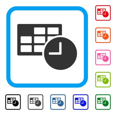 Tarih ve saat simgesi çerçeveli