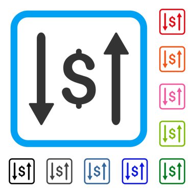 Doları Swap simgesi çerçeveli