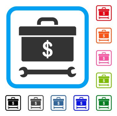 Doları araç kutusu simgesi çerçeveli