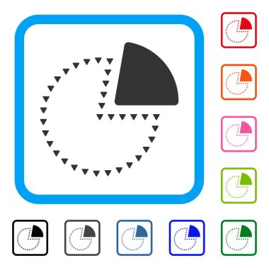 Noktalı pasta grafik simge çerçeveli