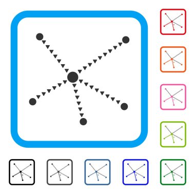 Noktalı ilişkiler simgesi çerçeveli