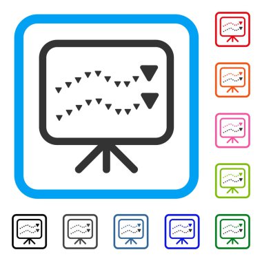 Noktalı eğilimleri kurulu simgesi çerçeveli