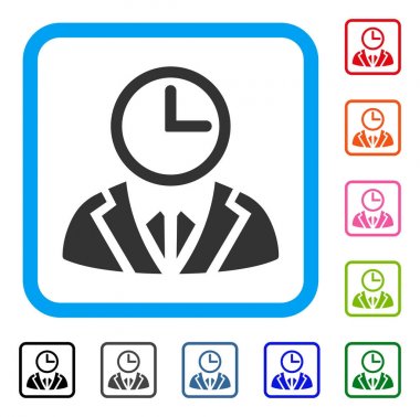 Görev kişi simgesi çerçeveli