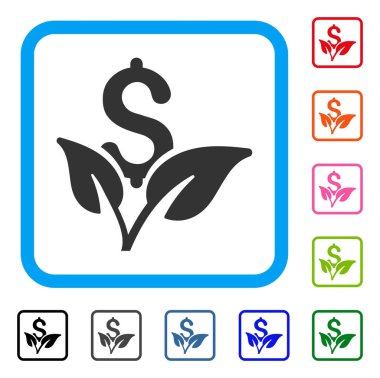 Eko iş başlangıç simgesi çerçeveli