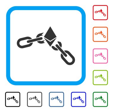 Ethereum zinciri kırık simgesi çerçeveli